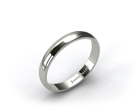 Platinum 4.0mm Traditional Slightly Curved Wedding Ring